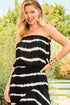 WAIST SMOCKING TIE DYE DESS